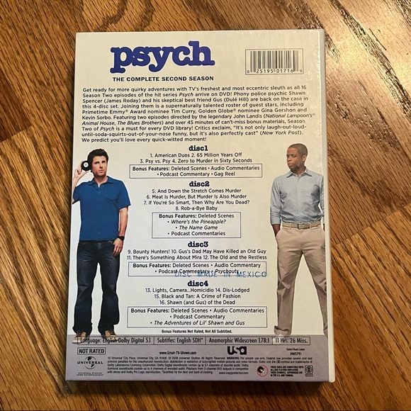 NWT Psych DVD TV Series Season 2 - Picture 5 of 10